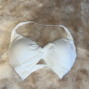 White criss cross bra !!
